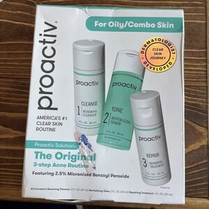 New PROACTIV FOR OILY/COMBO SKIN-THE ORIGINAL 3-STEP ACNE ROUTINE KIT- EXP 05/26